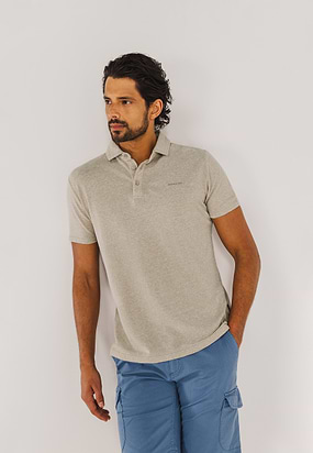 Piqué-polo-met-gemêleerd-dessin
