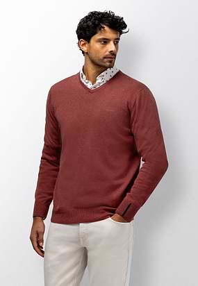 Fijngebreide-V-hals-trui