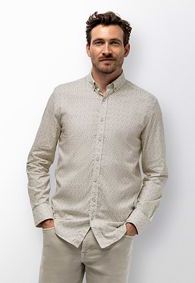 Gestreept-poplin-overhemd