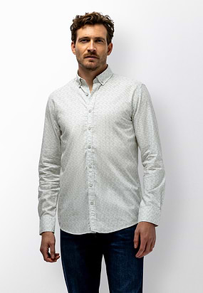 Gestreept-poplin-overhemd