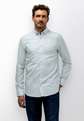 Gestreept-poplin-overhemd