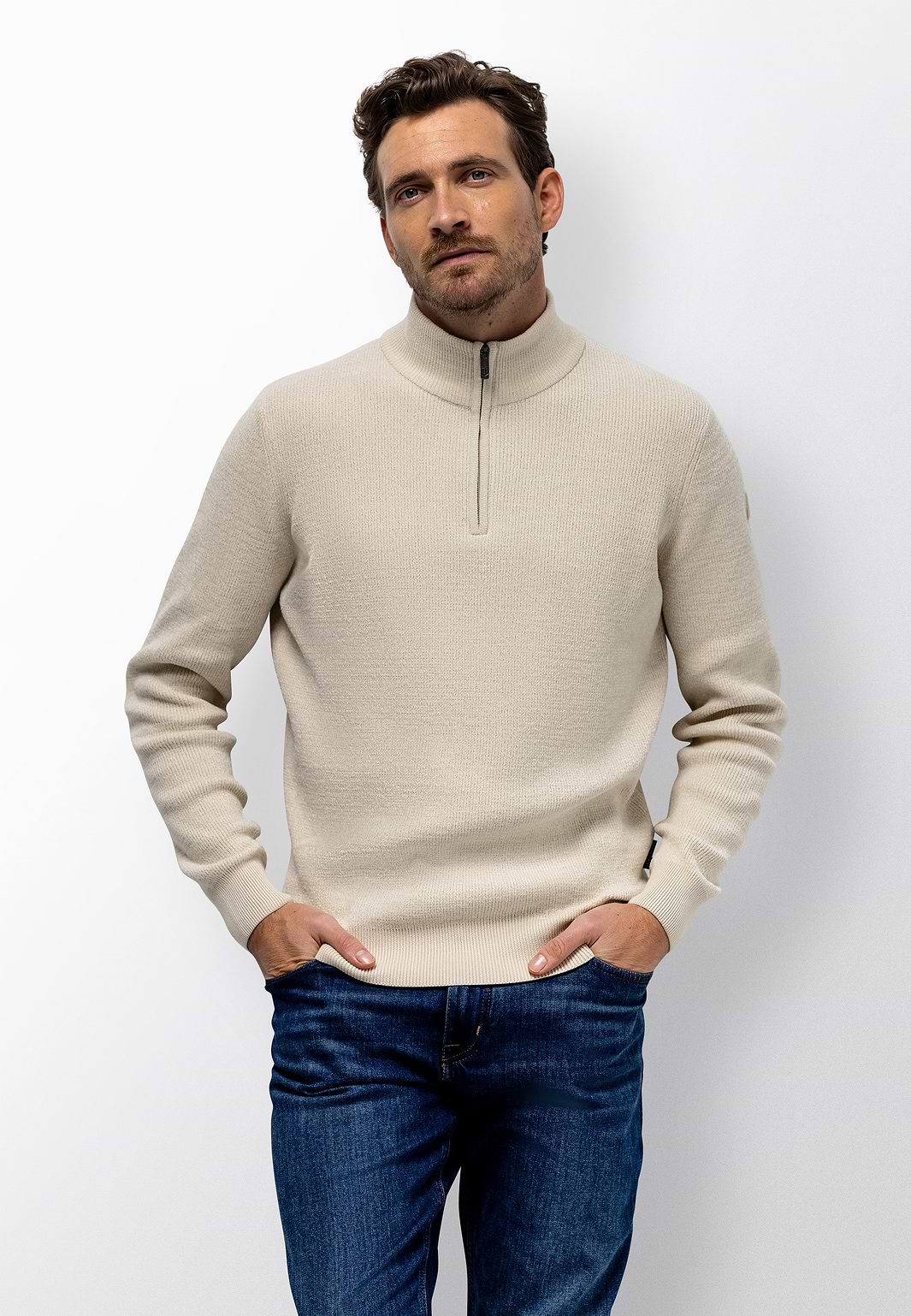 Rib-knit-jumper-with-concealed-half-zip