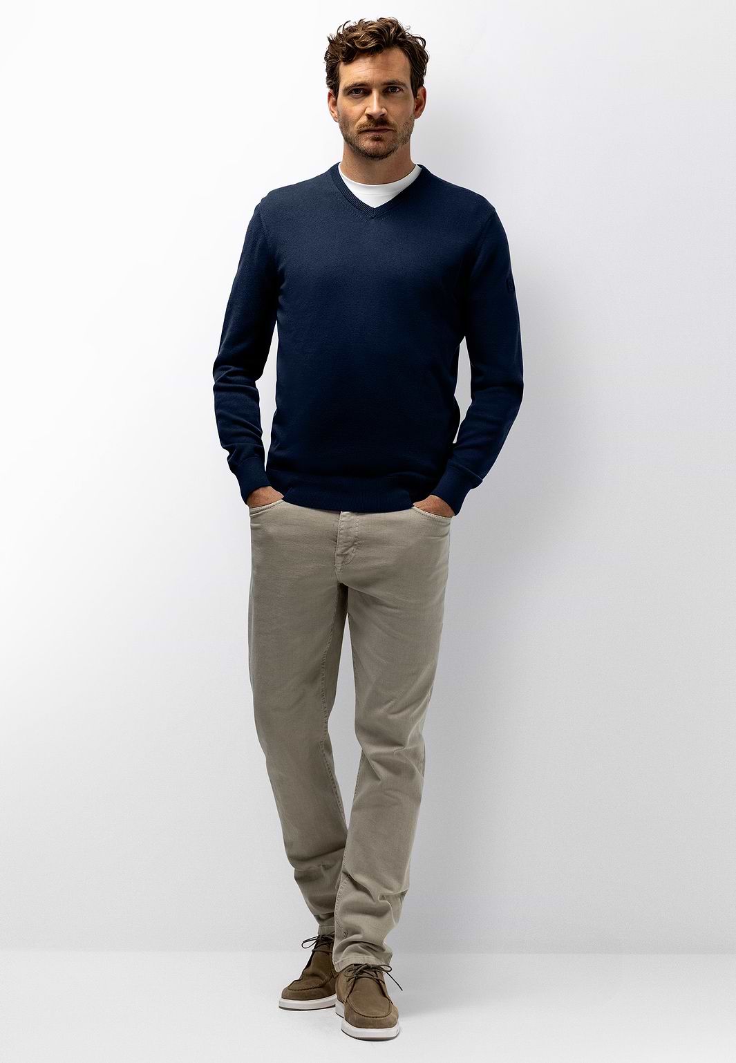 Fein-gestrickter-Pullover-aus-Baumwolle-Modal-Mix