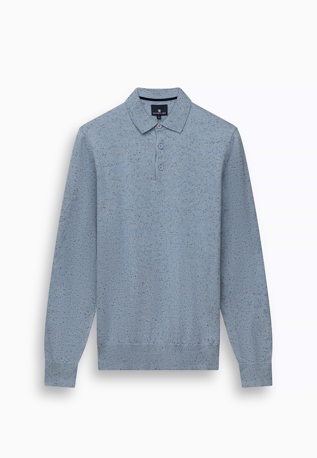 Melange-polo-in-cotton-blend