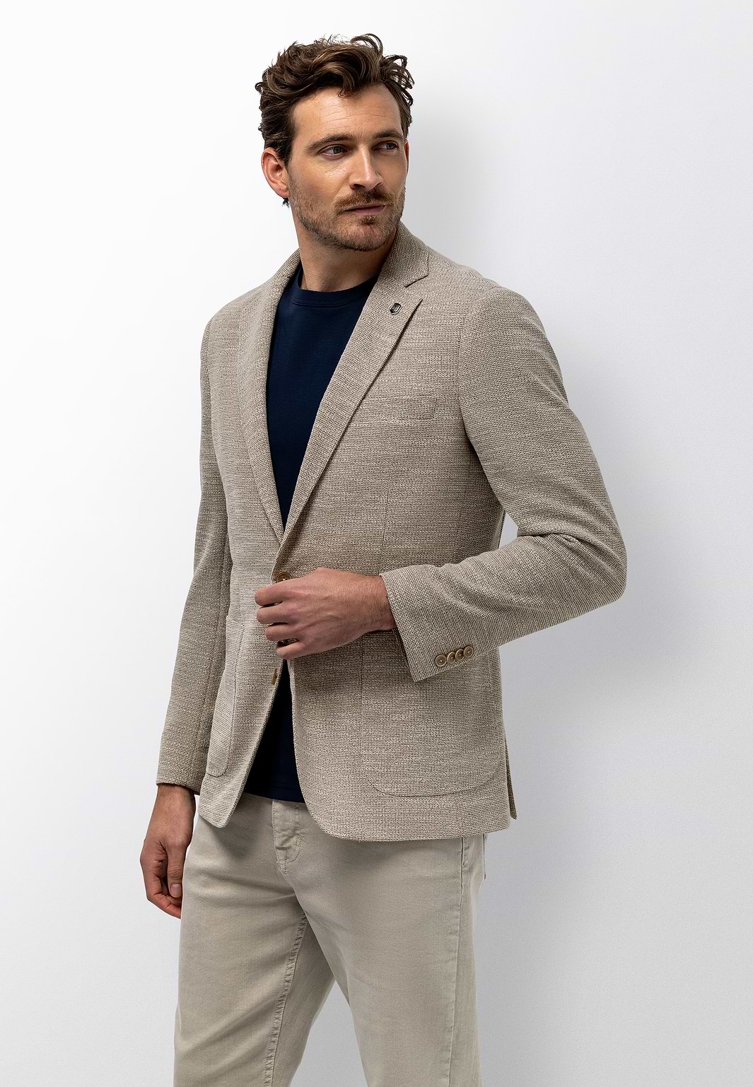 Blazer-coupe-classique-chiné