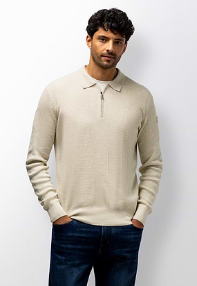 Polo-met-verborgen-halve-rits