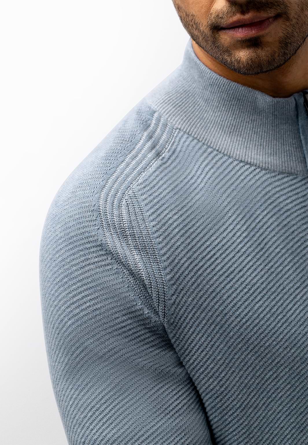 Gemêleerd-vest-met-structuurdessin