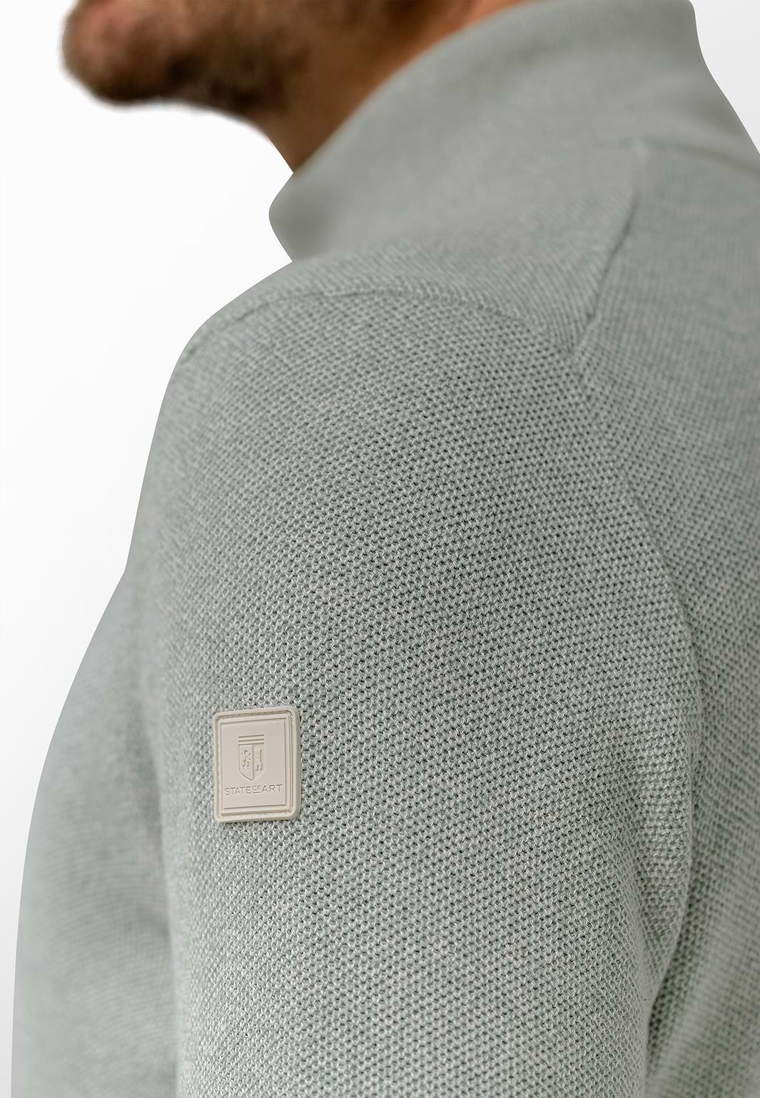 Gemêleerde-trui-met-halve-rits