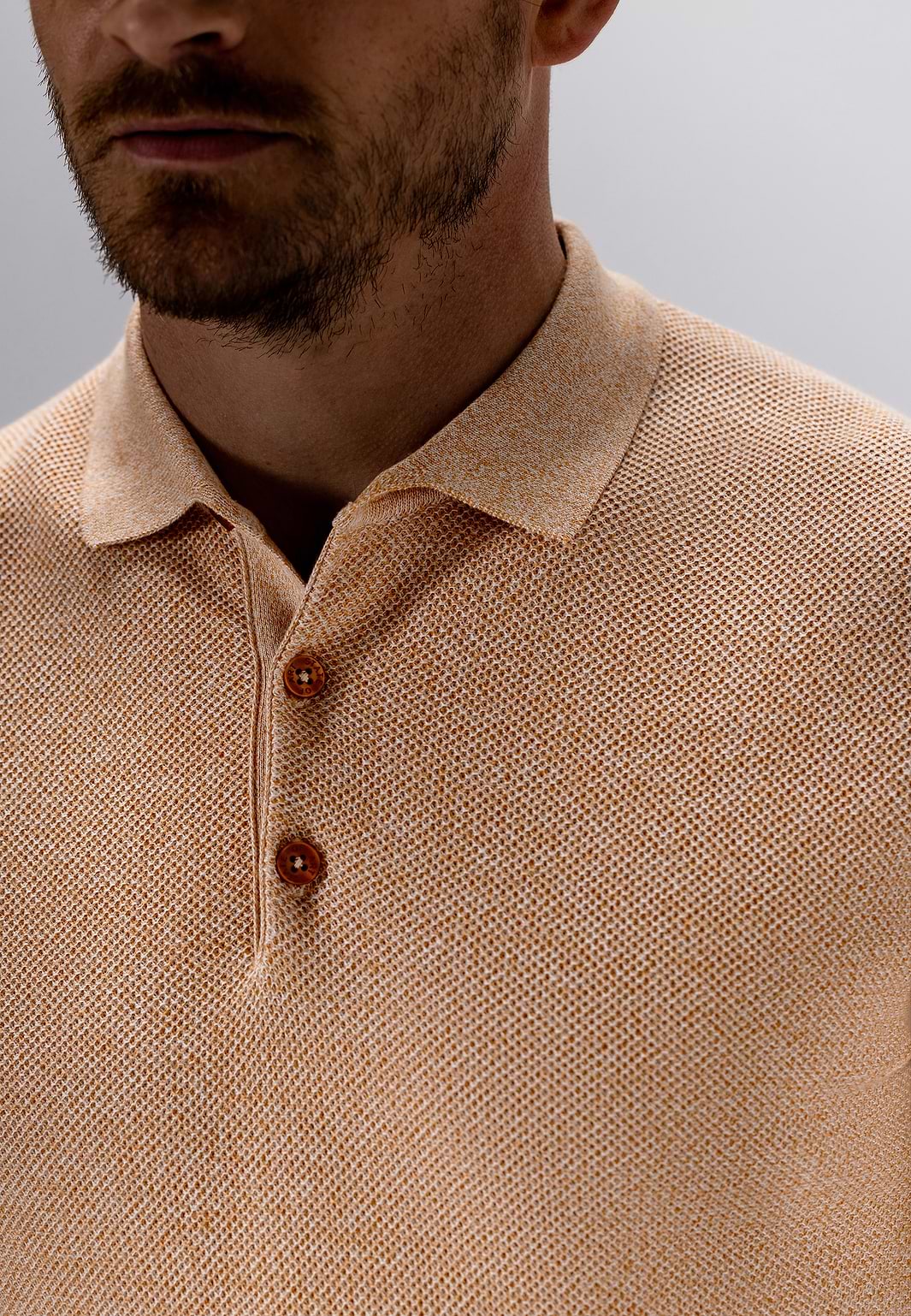 Poloshirt-mit-Honigwabenmuster