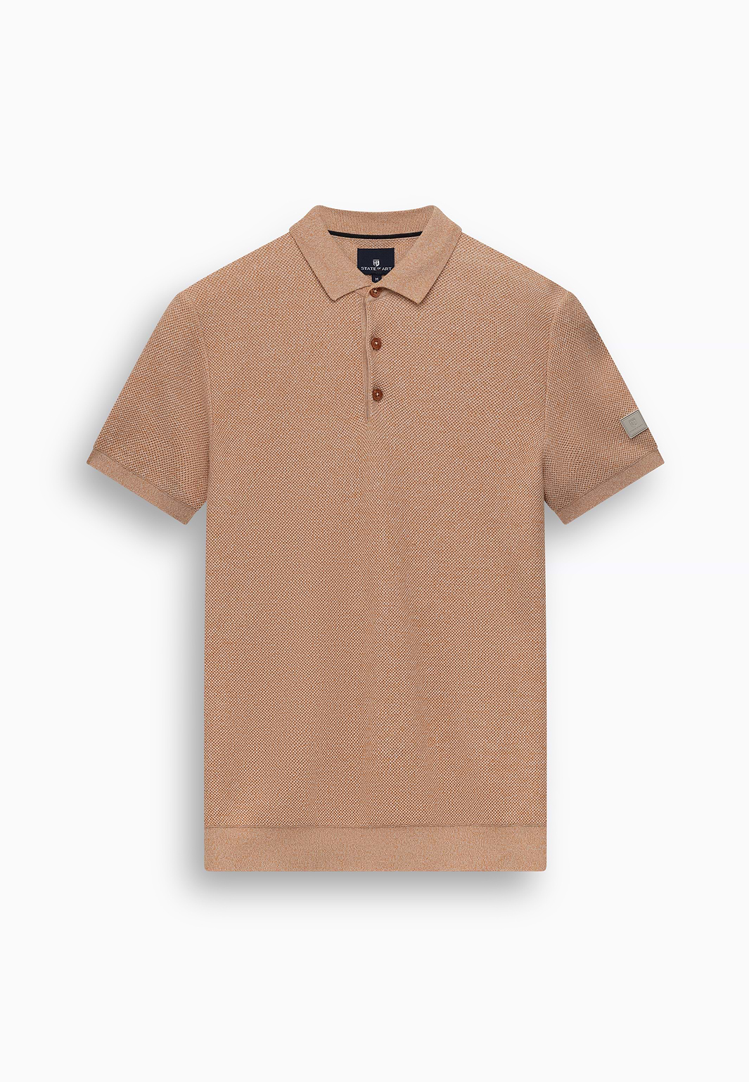 Poloshirt-mit-Honigwabenmuster