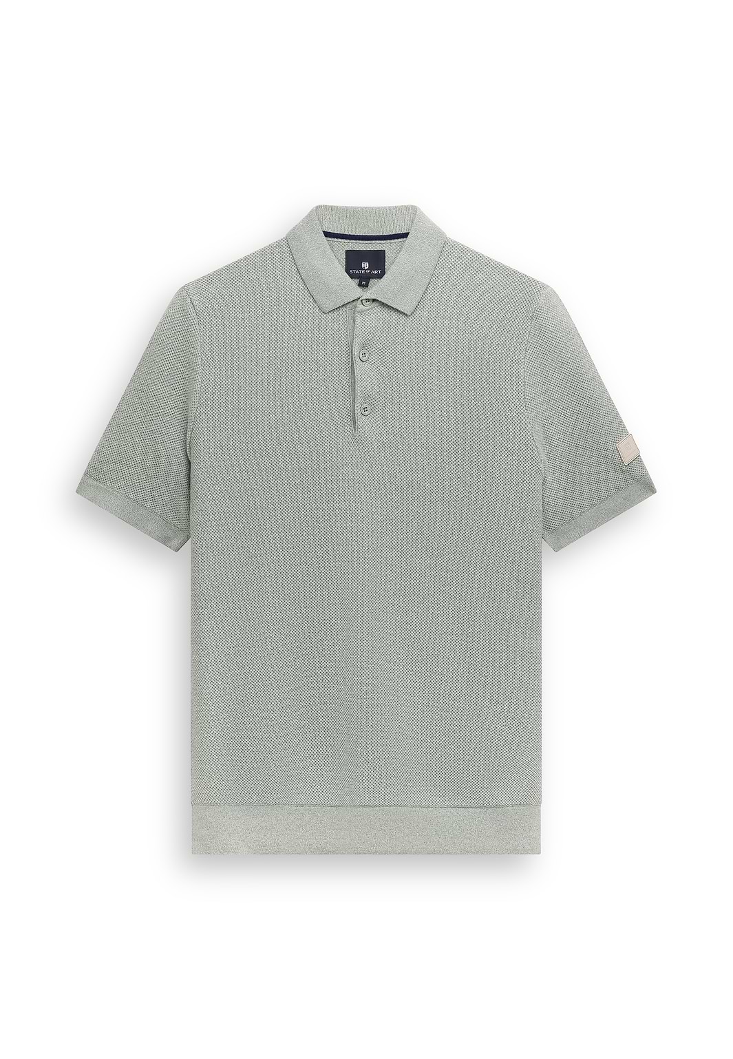Poloshirt-mit-Honigwabenmuster