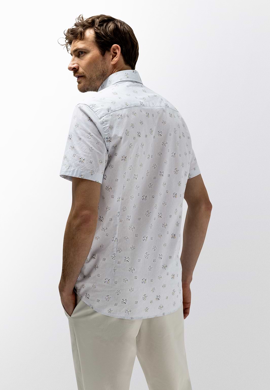 Poplin-overhemd-met-korte-mouwen