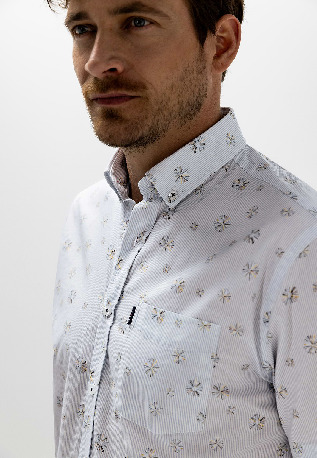 Poplin-overhemd-met-korte-mouwen