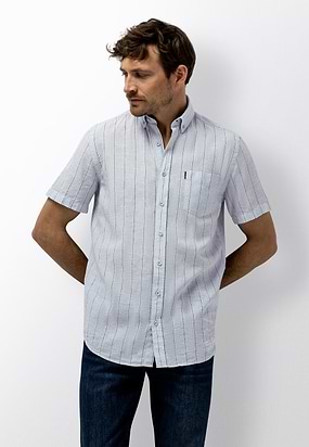 Gestreept-linnen-katoen-overhemd