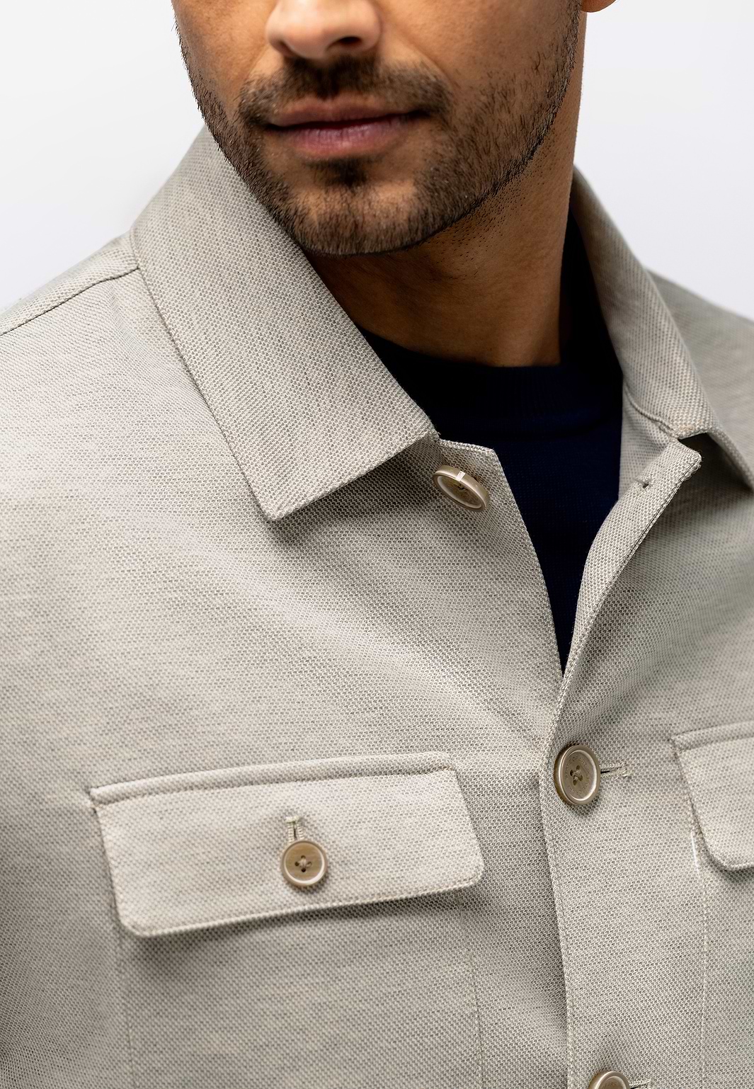 Halfgevoerd-overshirt