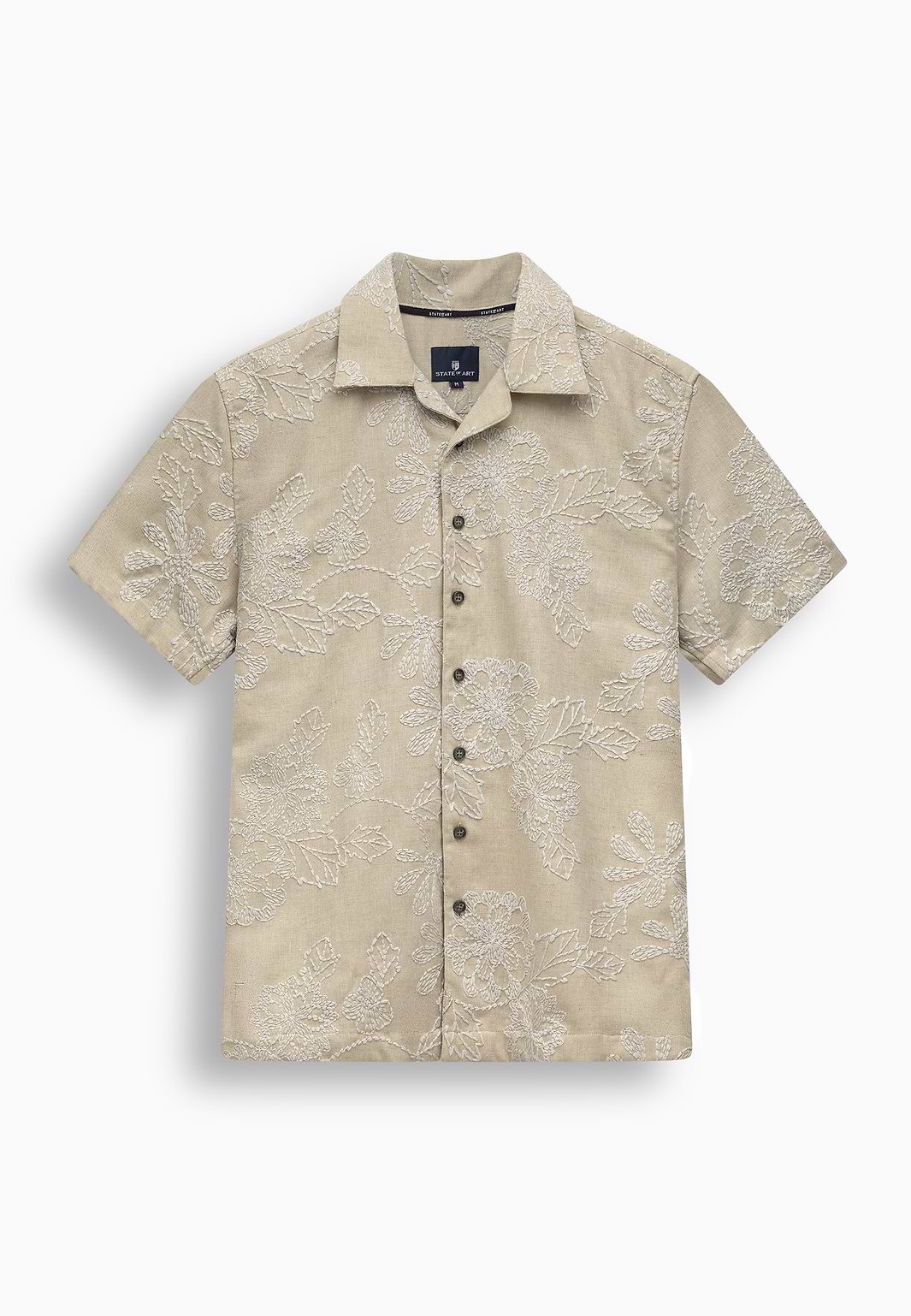 Overhemd-met-geborduurde-bloemen