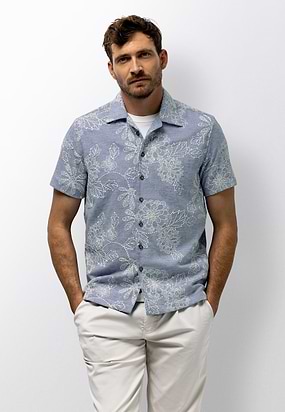 Overhemd-met-geborduurde-bloemen