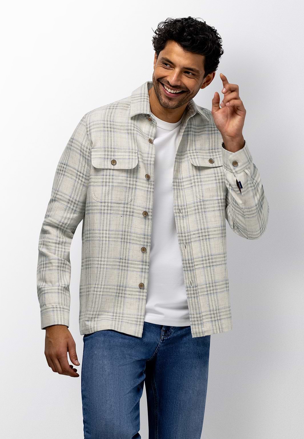 Overshirt-met-ruitdessin