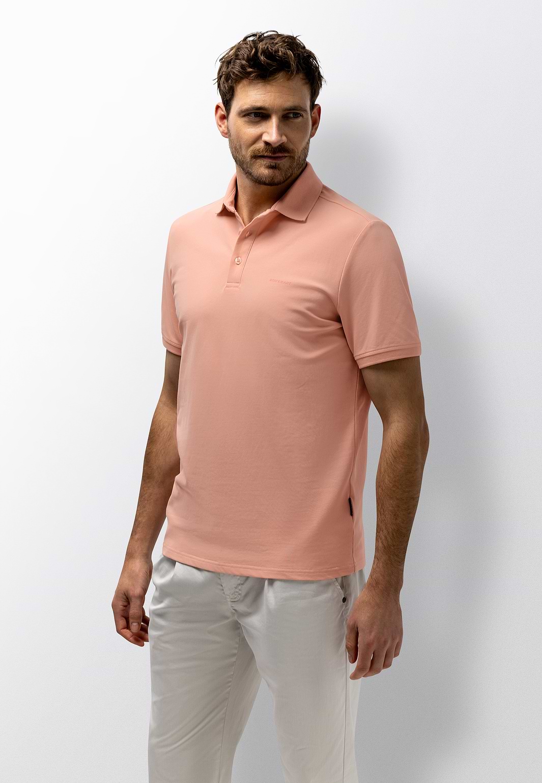 Piqué-Poloshirt-mit-3D-Gummiprint
