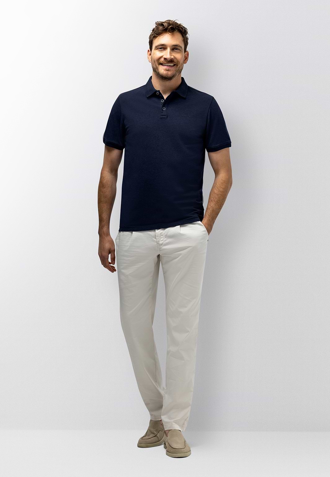 Piqué-Poloshirt-aus-Baumwoll-Stretch