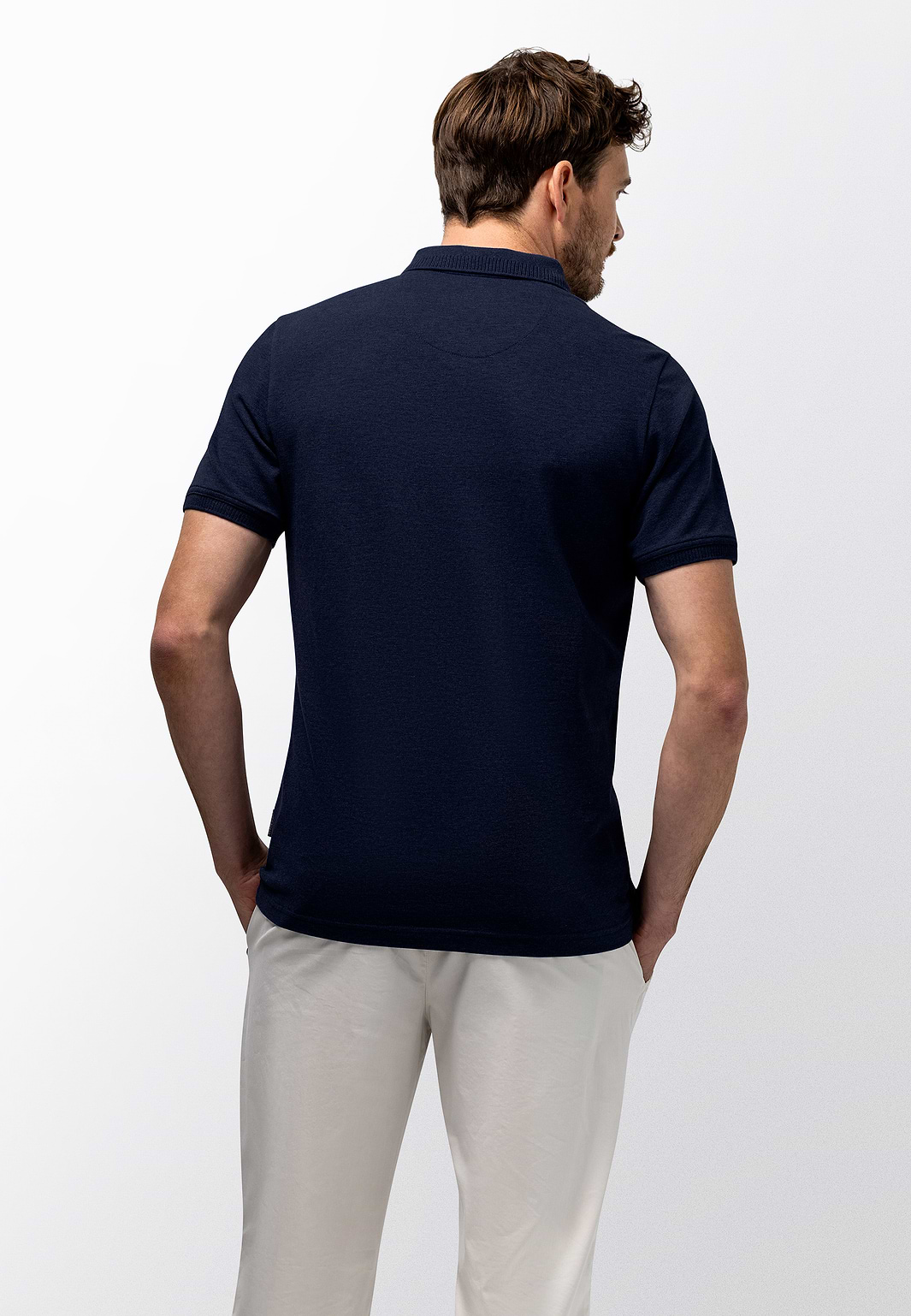 Piqué-Poloshirt-aus-Baumwoll-Stretch