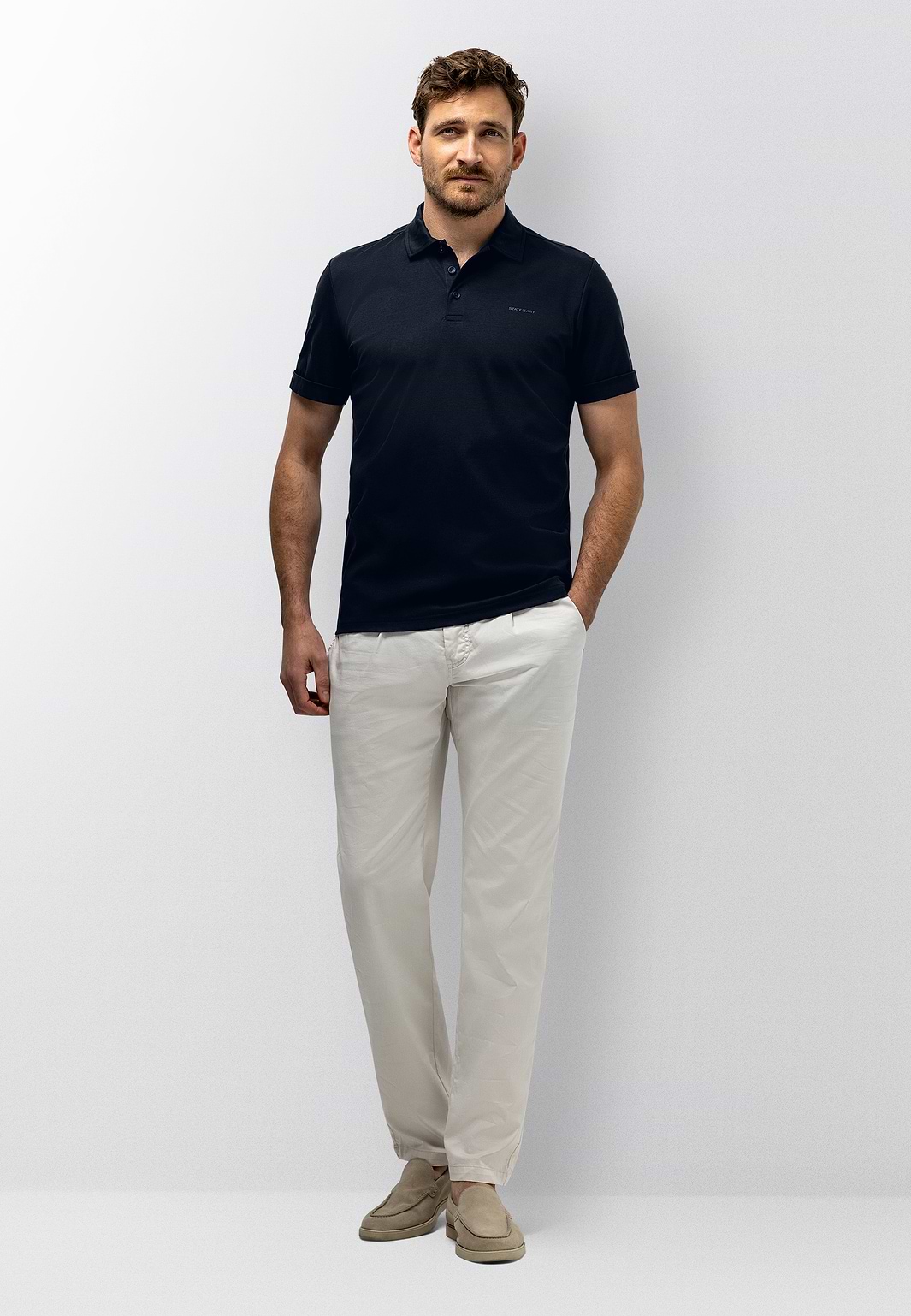 Jersey-Poloshirt-aus-Baumwolle