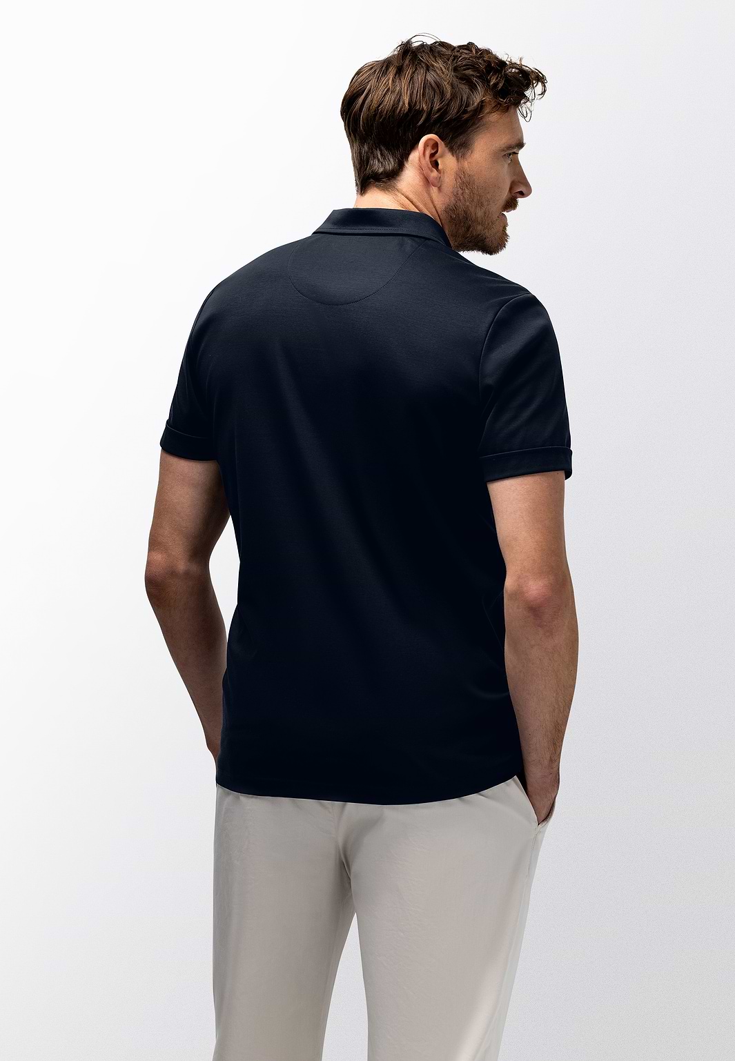 Jersey-Poloshirt-aus-Baumwolle