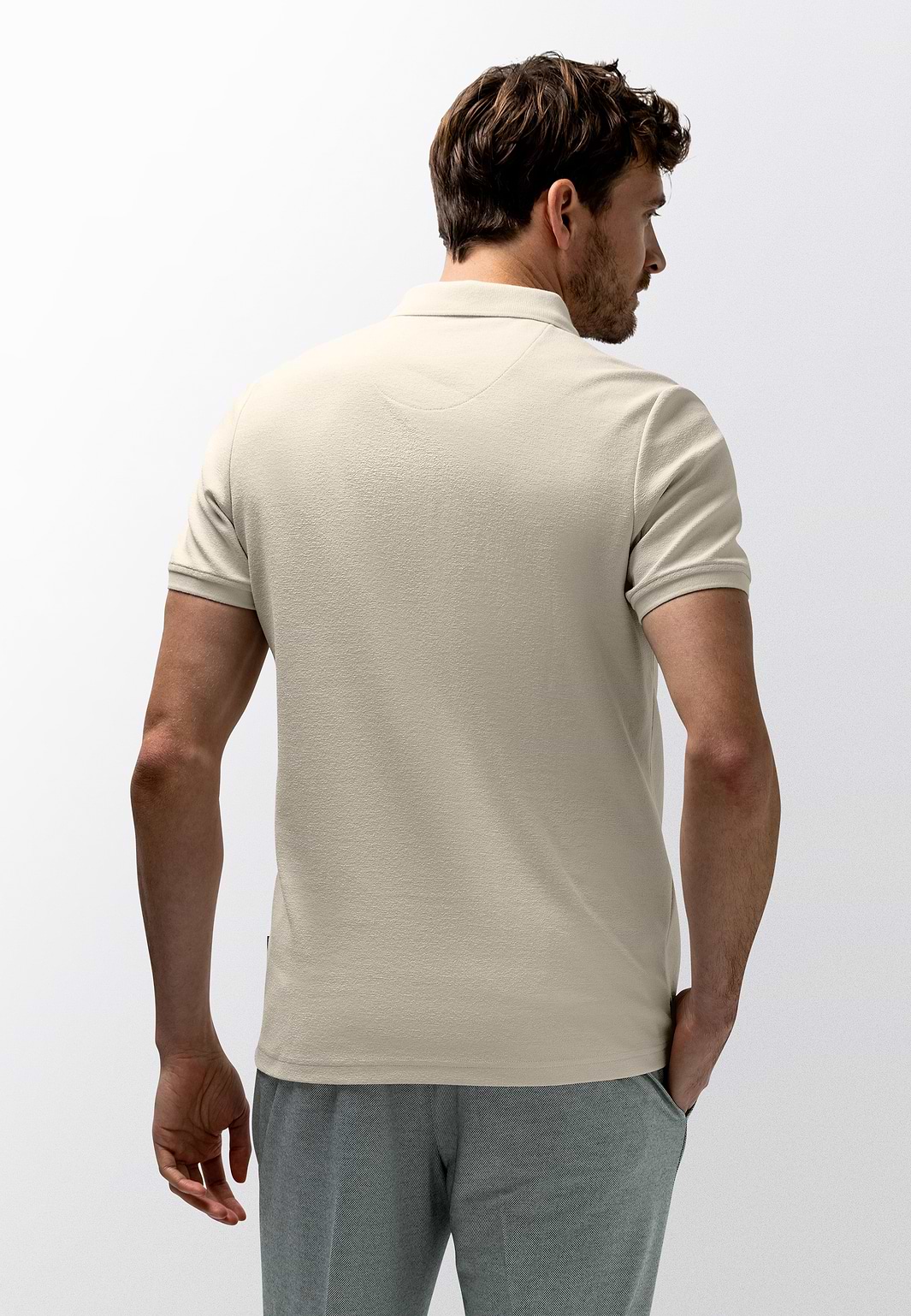 Jersey-Poloshirt-mit-kurzem-Reißverschluss