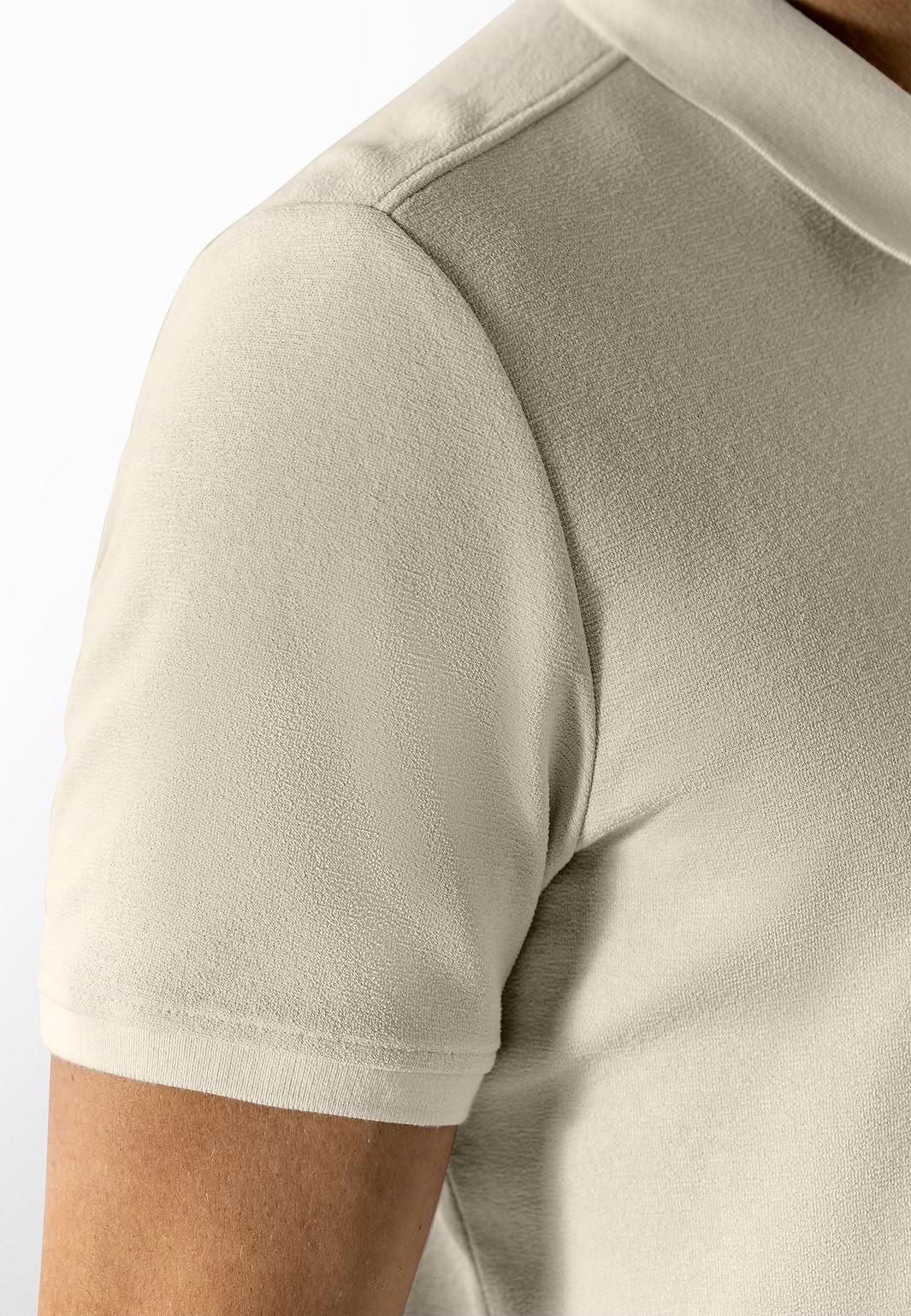 Jersey-Poloshirt-mit-kurzem-Reißverschluss