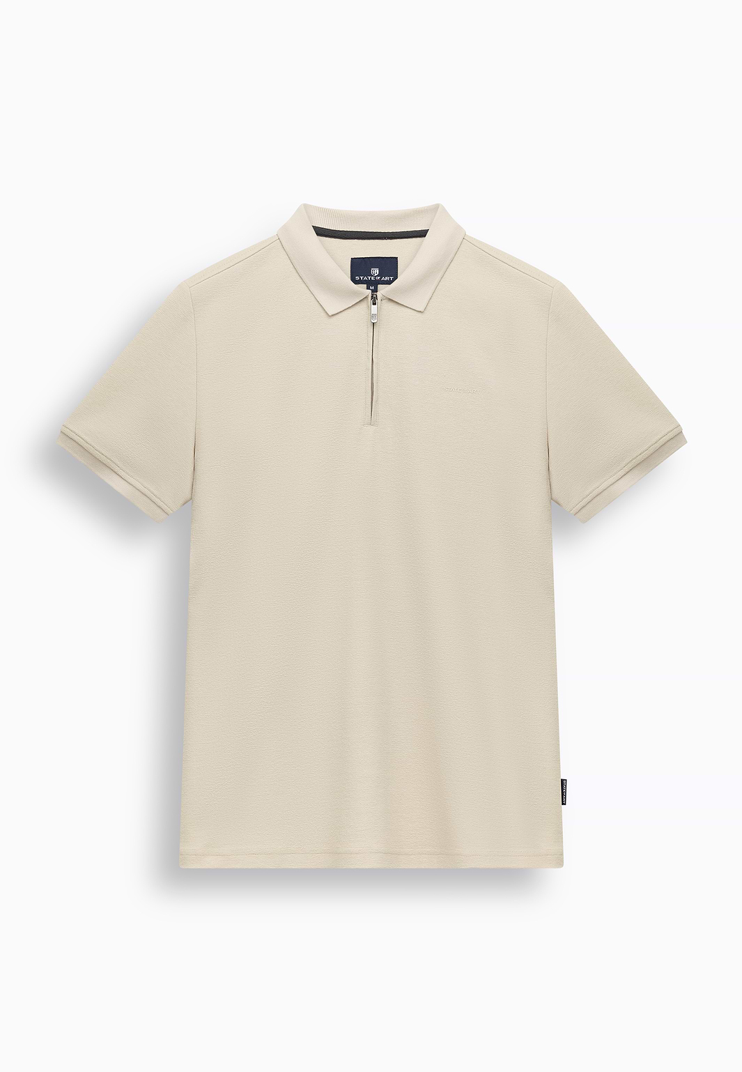 Jersey-Poloshirt-mit-kurzem-Reißverschluss