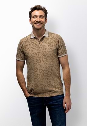 Piqué-polo-met-botanische-print