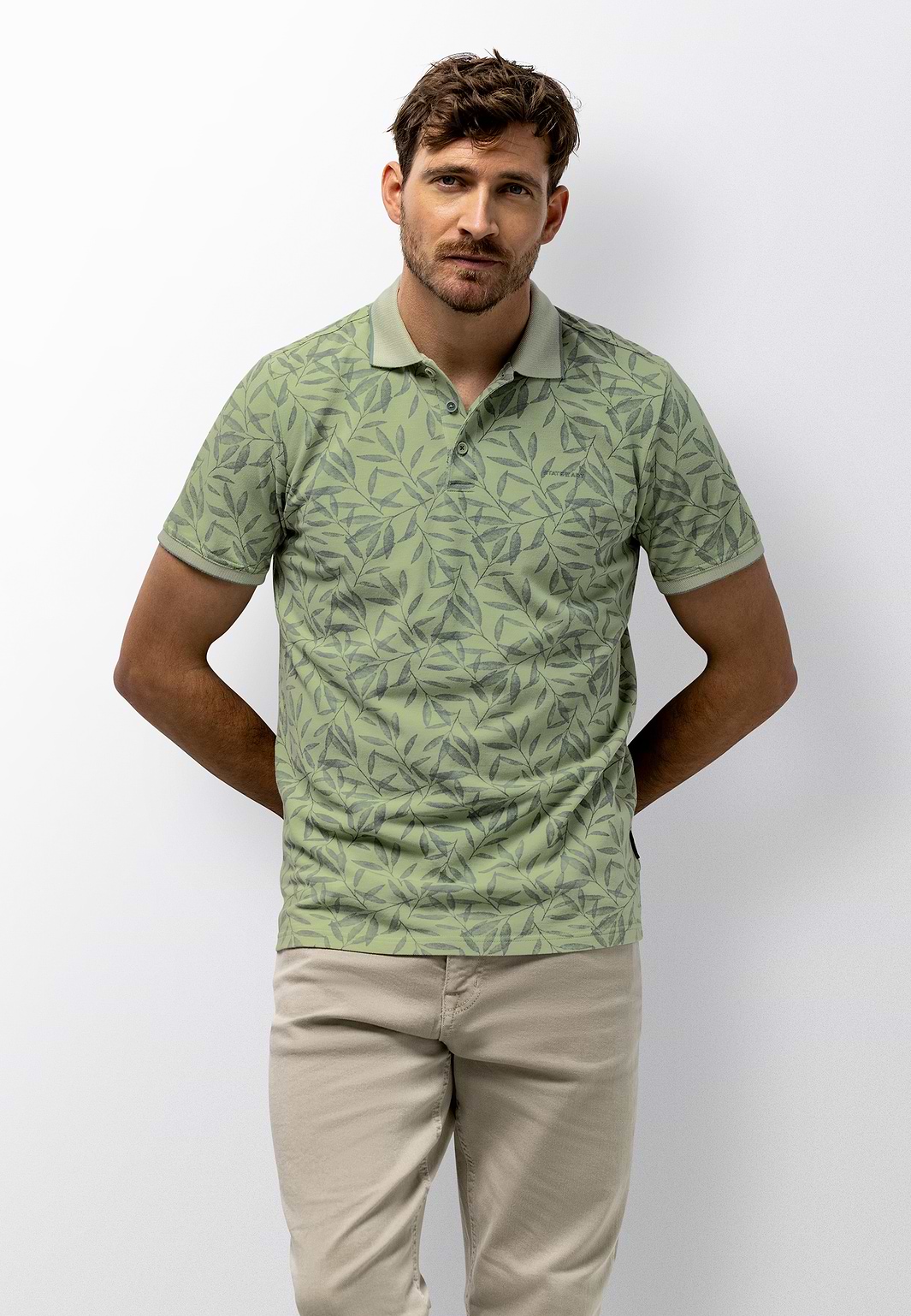 Piqué-polo-met-botanische-print