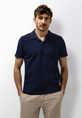 Jersey-polo-met-bowlingkraag