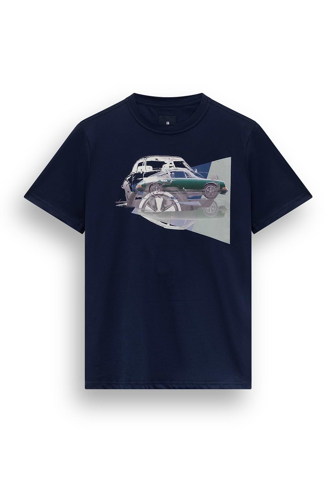 T-shirt-à-imprimé-graphique-de-voiture