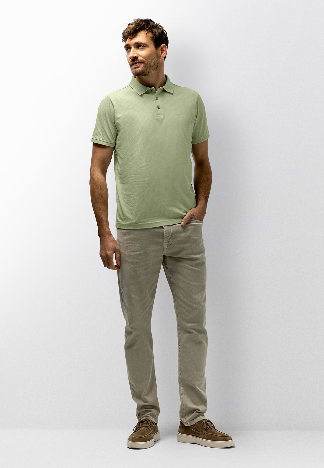 Poloshirt-aus-merzerisierter-Baumwolle