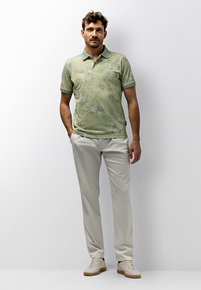 Piqué-polo-met-bloemenprint