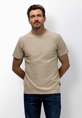 T-shirt-met-jacquard-honingraatstructuur