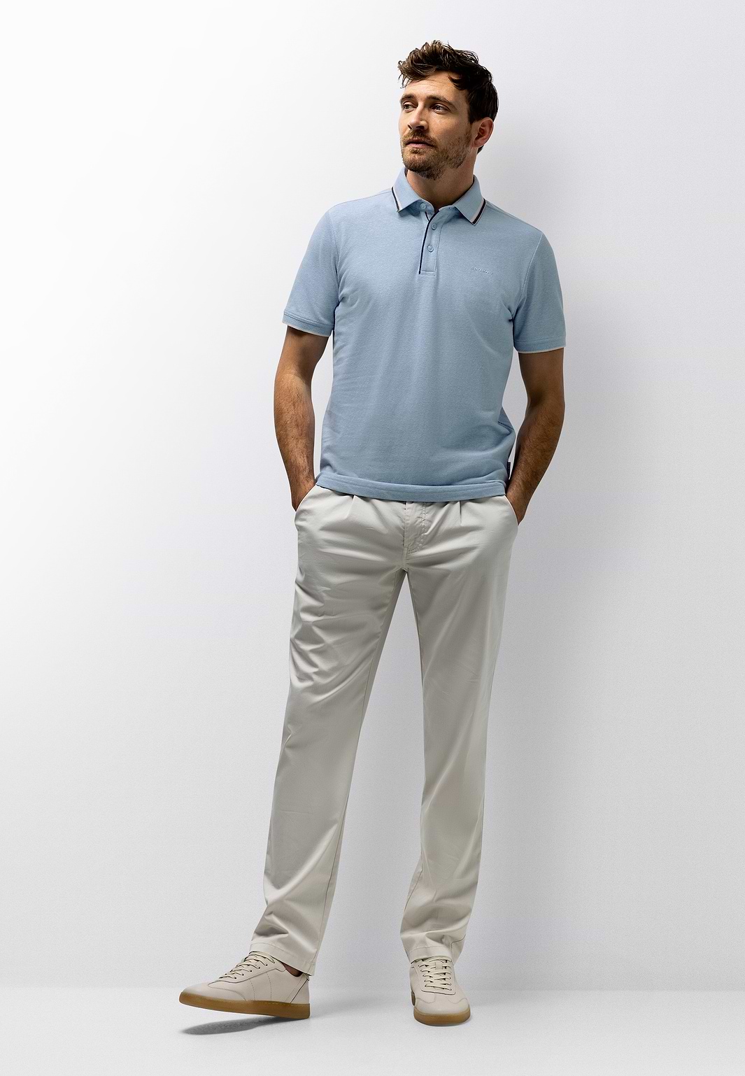 Oxford-Piqué-Poloshirt-aus-Leinen-Baumwoll-Mischung