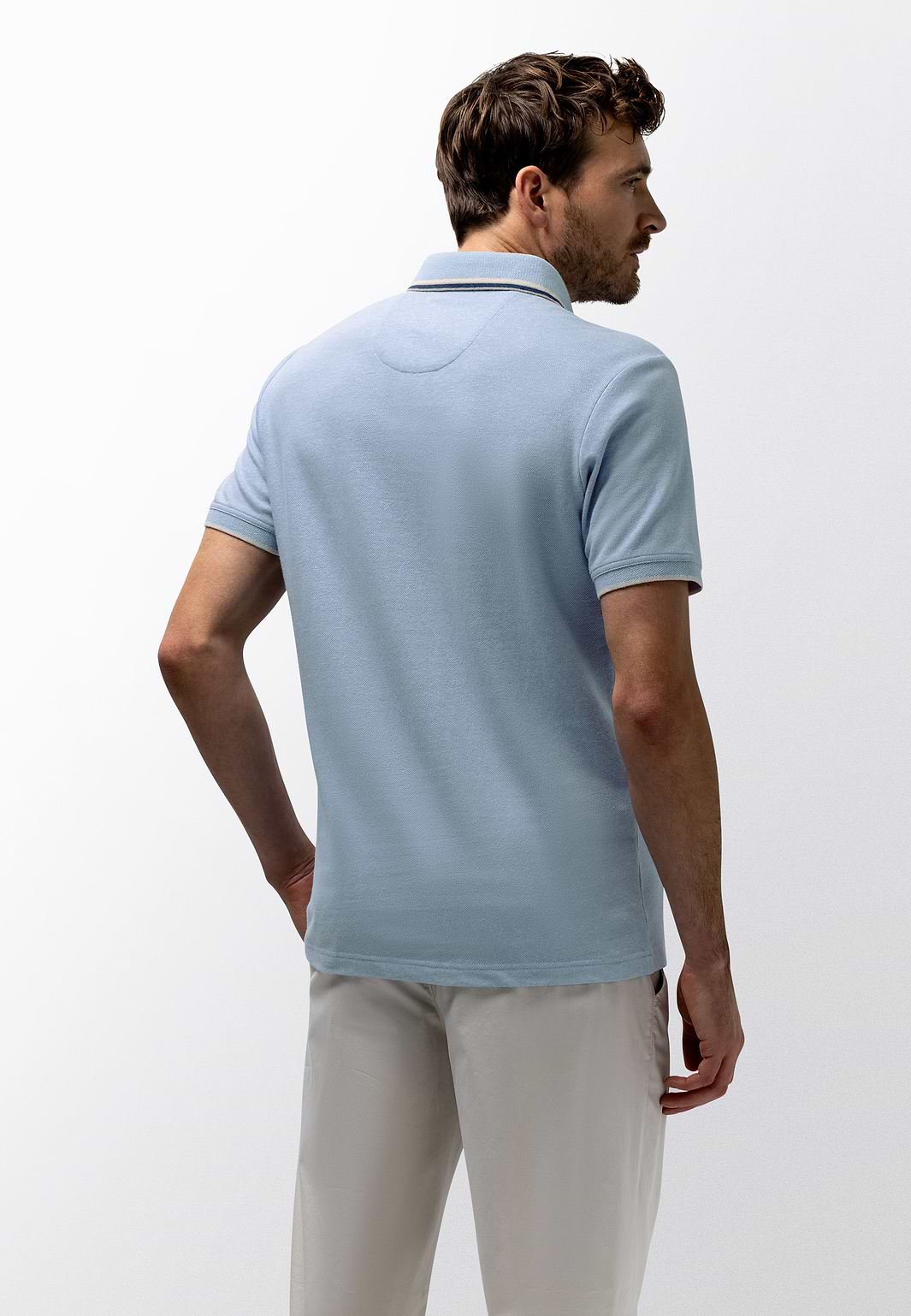 Oxford-Piqué-Poloshirt-aus-Leinen-Baumwoll-Mischung