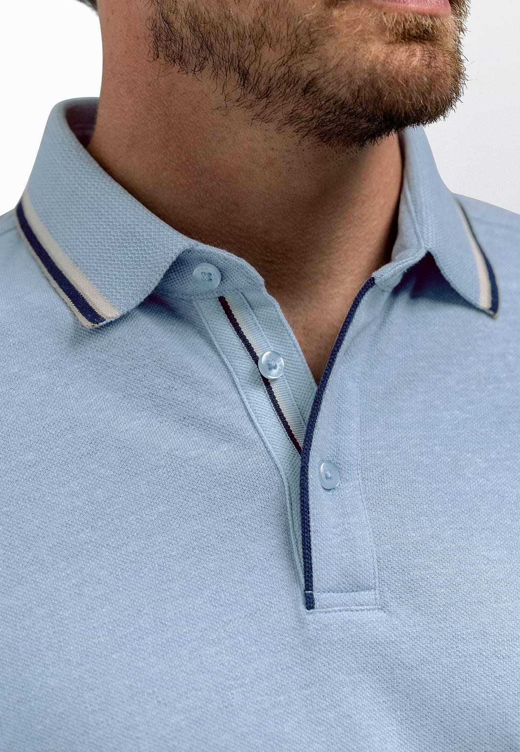 Oxford-Piqué-Poloshirt-aus-Leinen-Baumwoll-Mischung