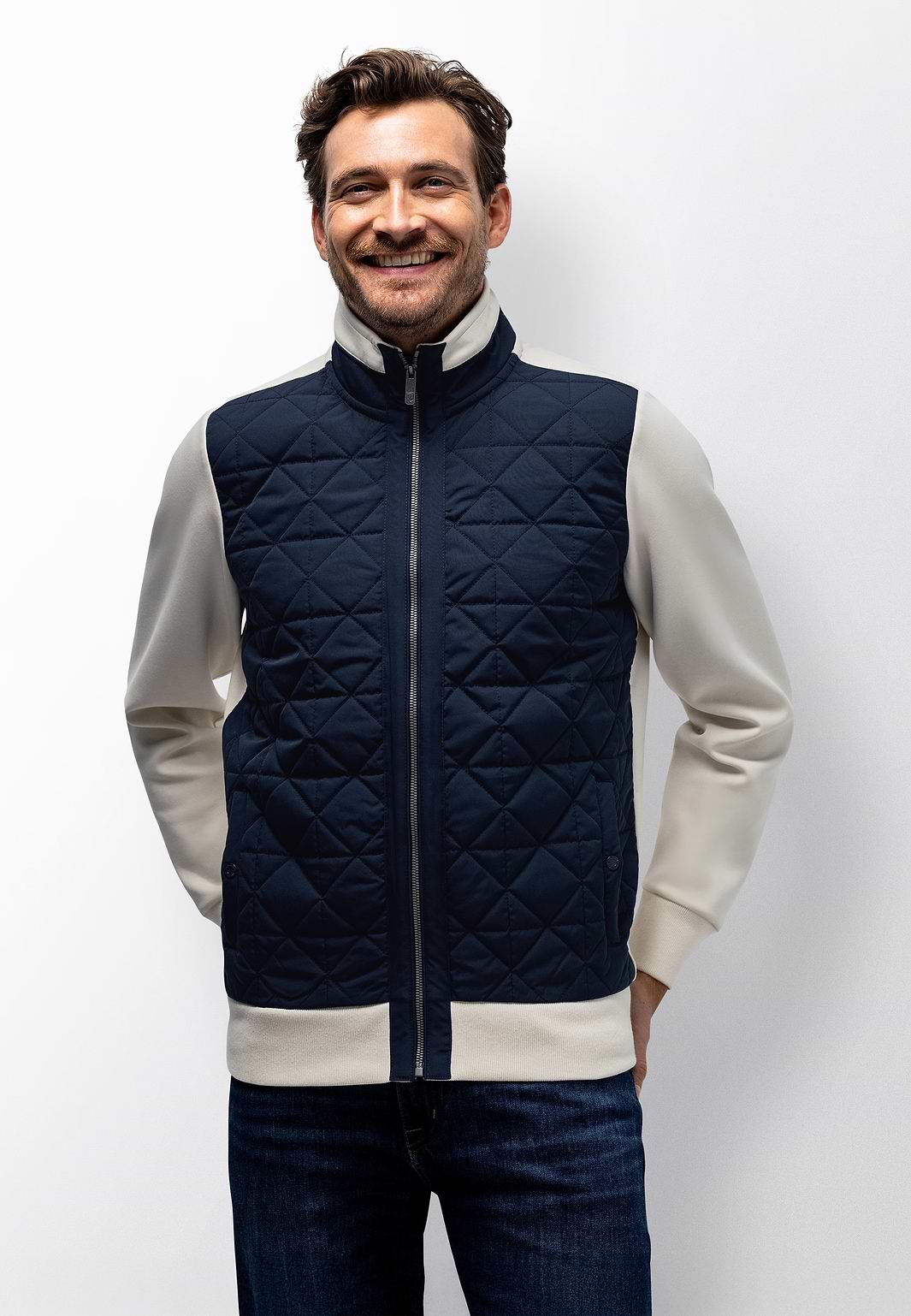 Cardigan-sweat-à-devant-matelassé