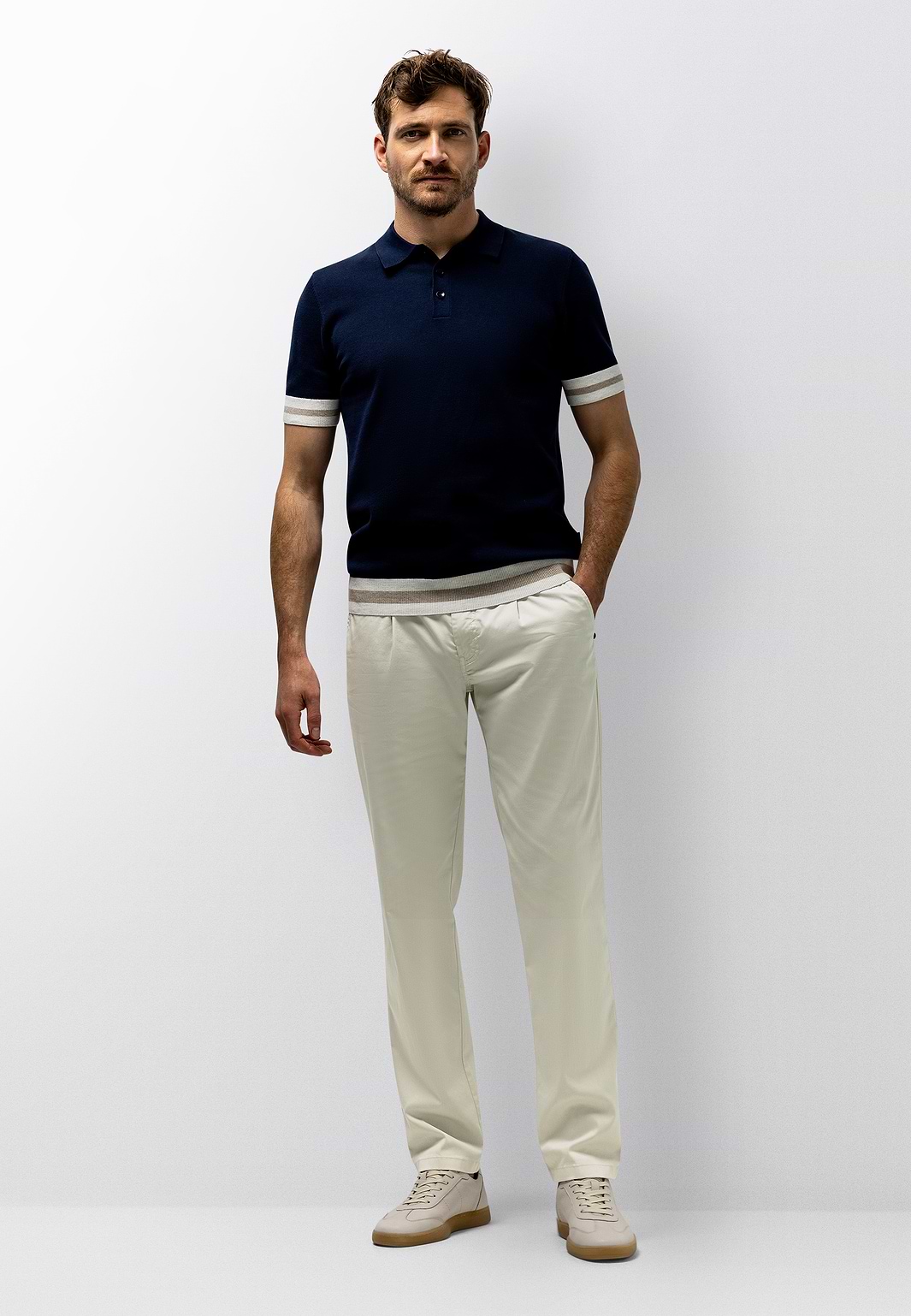 Chino-stretch-NAVIGATOR-à-plis