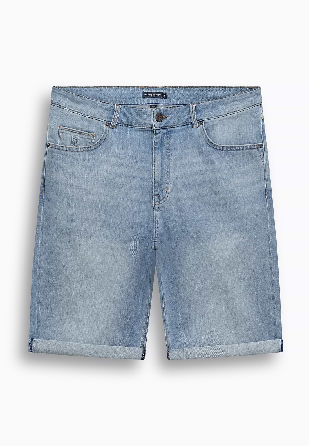 Denim-short-van-katoen-met-stretch