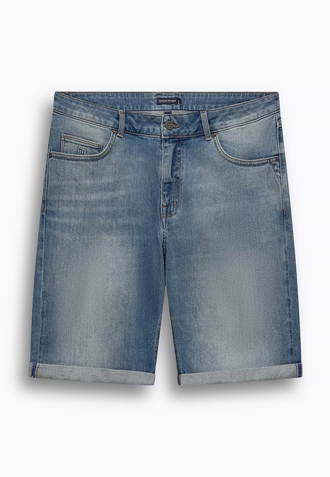 Denim-short-van-katoen-met-stretch