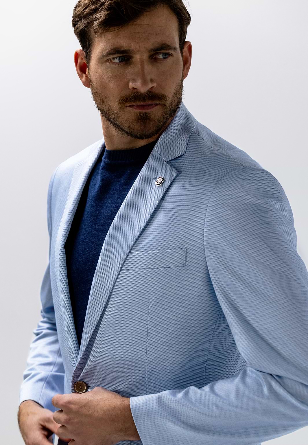 Regular-fit-blazer-met-stretch