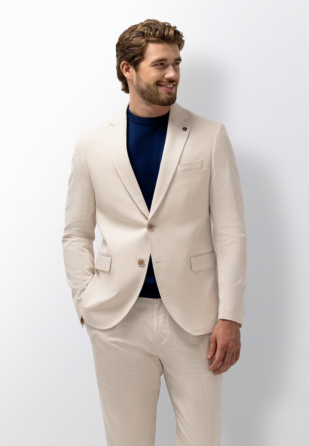 Blazer-in-linnenmix