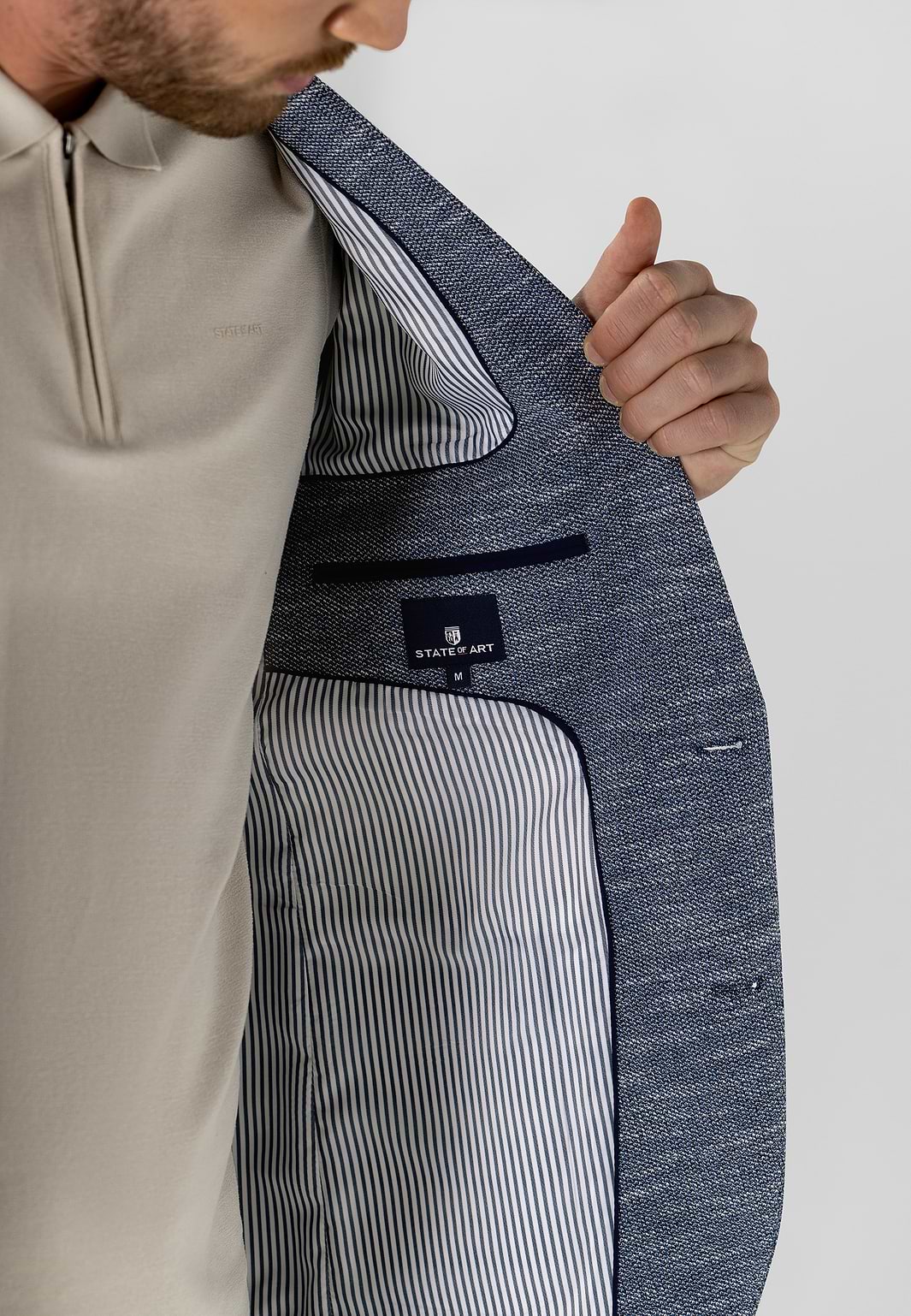 Blazer-met-gemêleerd-dessin