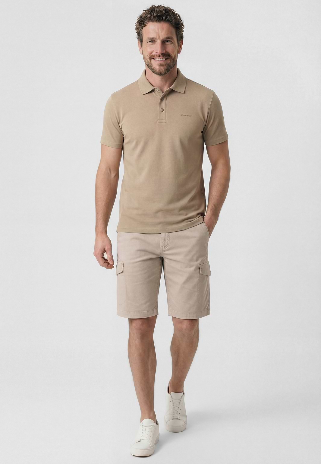 Piqué-Poloshirt-mit-3D-Gummiprint