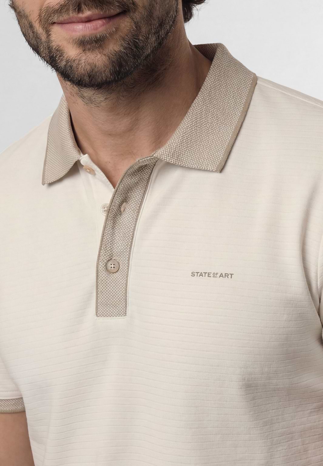 Polo-en-jersey-à-motif-structuré