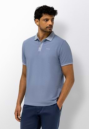 Jersey-polo-met-structuurdessin